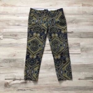 Tommy Hilfiger Green and Black Paisley Chinos